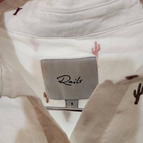 Rails Short Sleeve Button Down Cactus Print - Picture 4 of 5